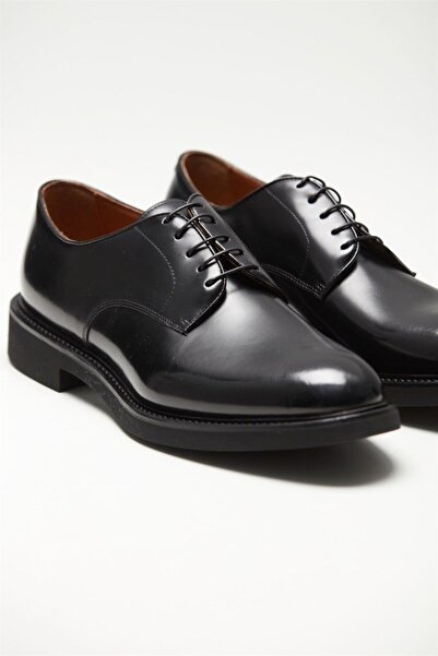 Doucals Siyah Bağcıklı Deri Ayakkabı