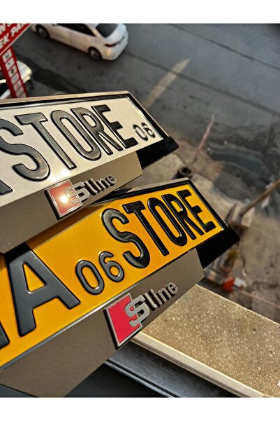 BMASTORE06 AUDİ SLINE  Uyumlu MAT Model Pleksi Plakalık (1Çift,2Adet)