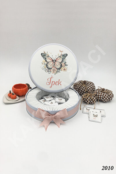 KAKAO AĞACI 100 ADET ÇİÇEKLİ KELEBEKLİ KIZ BEBEK ÇİKOLATASI