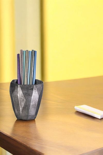 Evene Color Model 2 - Silver Antique Pen Holder Desk Organizer