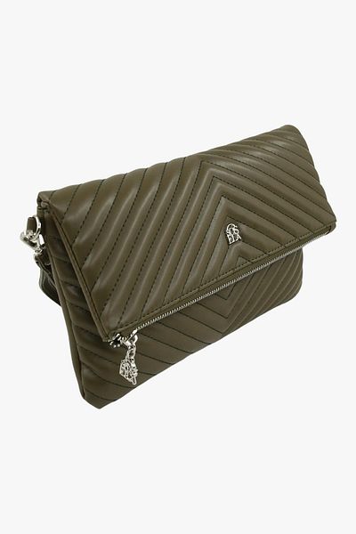 SOSELA 67-6010 Women's Linen Khaki Portfolio Bag