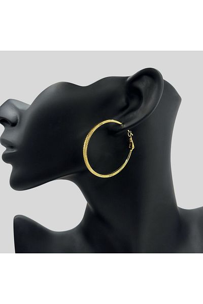 Swan Jewelry Gold Color Jewelry Workmanship Twisted Hoop Earrings