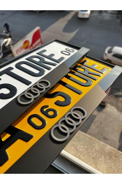 BMASTORE06 AUDİ  Uyumlu MAT Model Pleksi Plakalık (1Çift,2Adet)
