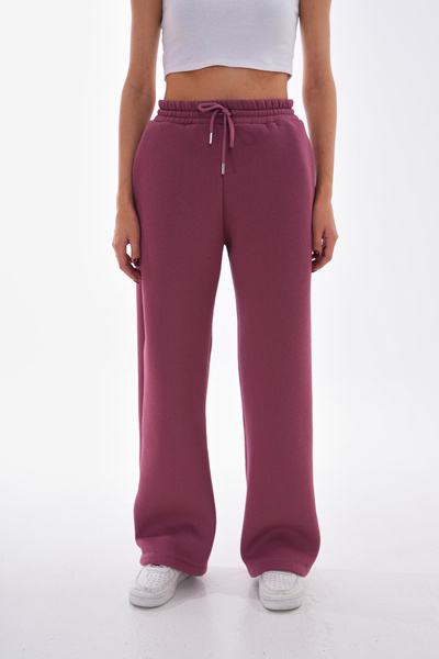 kallima Αποξηραμένο τριαντάφυλλο Χειμερινό χοντρό ρολό με φλις εσωτερικά ψηλόμεσο φαρδύ πόδι με κορδόνια κρυφές τσέπες