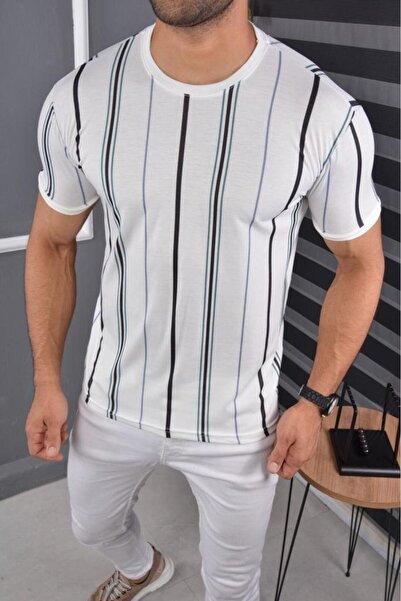 MCZ GİYİM Ανδρικό T-Shirt Crew Neck Slim-Fit