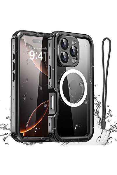 m.tk moveteck İphone 16 Pro Kılıf Su Geçirmez 360 Tam Kaplayan Şeffaf Magsafe...