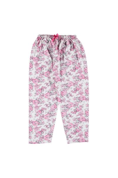 Gülfirik Tasarım Plus Size 2-Piece Cotton Pajama Bottom Set - Bow Detail, Matching Size 40-48