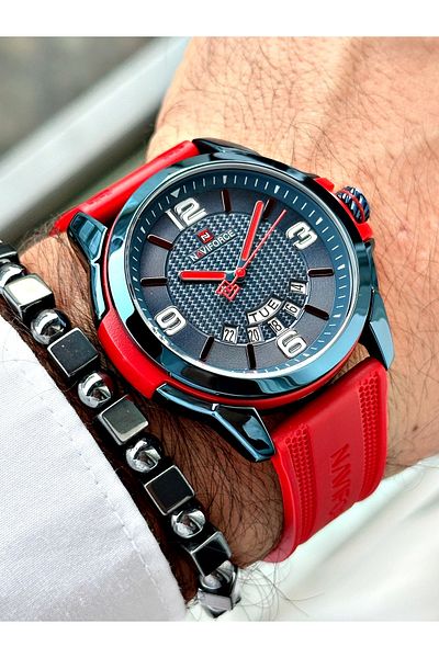 Naviforce Naviforcemen's Wrist Watch and Bracelet Set - Gift