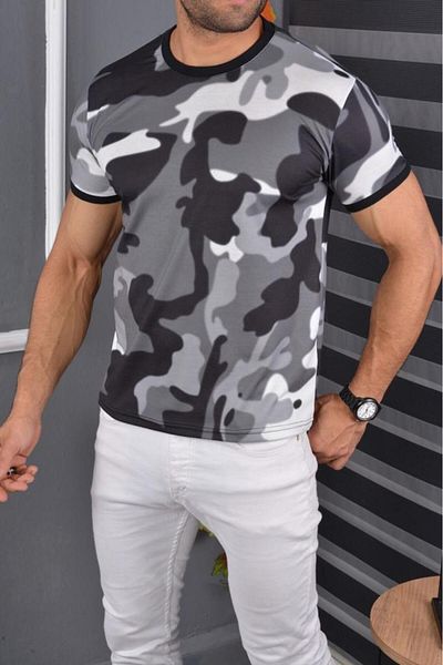 MCZ GİYİM Ανδρικό T-Shirt Crew Neck Slim-Fit
