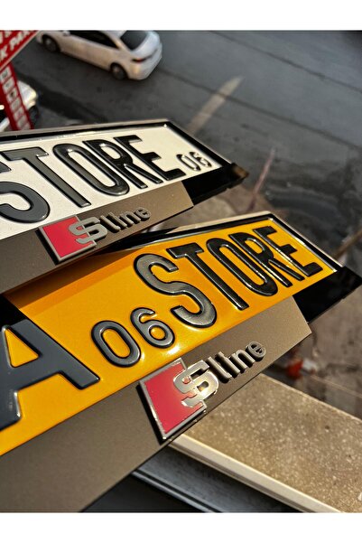 BMASTORE06 AUDİ SLINE  Uyumlu MAT Model Pleksi Plakalık (1Çift,2Adet)