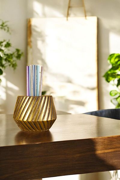 Evene Gold Antique Colored Pen Holder Organizer - Desk Pen Holder Model 21