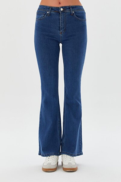 Shopping Shop Pantaloni cu picioare largi ALBASTRU