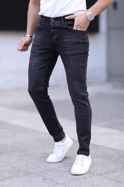 ENERJİN Αντρικό παντελόνι Anthracite Slim Fit Lycra