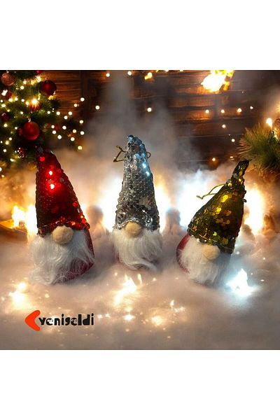 Yenigeldi 2 bucăți Gnome Whitebeard Gnome de Anul Nou - Design pentru copac și mașină T81