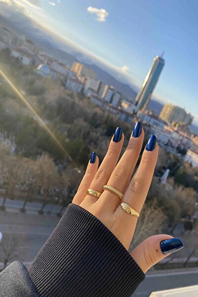 NOVELLA AKSESUAR Kadın 3'lü Gold Yüzük Seti