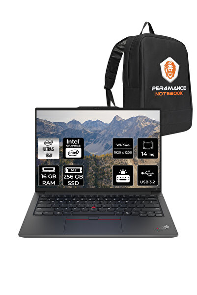 LENOVO ThinkPad E14 G6 Ultra 5 125U 16GB 256GB SSD 14'' WUXGA FDOS 21M7002PTX & PER4 ÇANTA