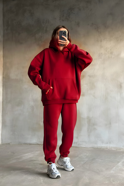 YAKAMEL Yüksek kalite yumuşak kumaş eşofman takımı kalın