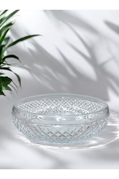 Paşabahçe Crystal Cutting 100% Handcrafted Presentation Bowl