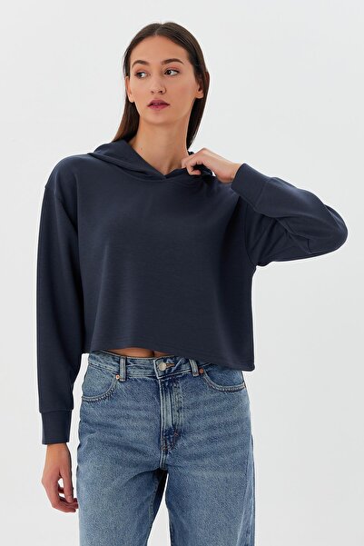 Shopping Shop Κοντό φούτερ με κουκούλα ANTHRACITE