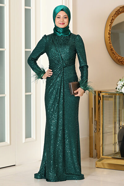 AHUNUR Tesettürde Mutluluk Huma Hijab Evening Dress