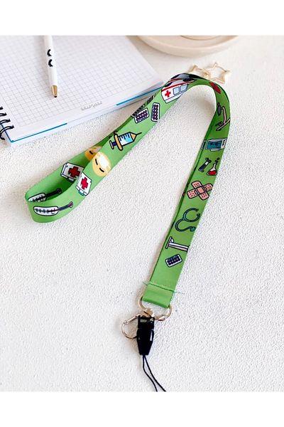 İYİ MODA Healthcare Workers Nurse Doctor Physician Psychologist ID Badge Strap Phone Strap Neck Lanyard