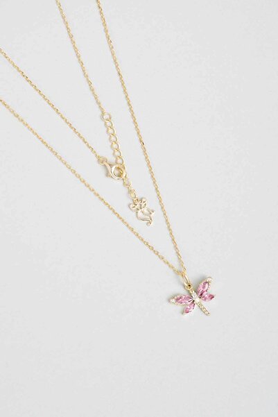 So CHIC... Rüzgarın Arkadaşı 18 Ayar Beyaz Altın Kaplama 45 Cm Gümüş Yusufçuk...