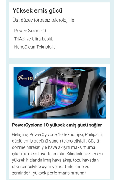 Philips Hepa 13 Alerjik Filtre Nanoclean Teknolojili En Iyi Performanslı Elek...