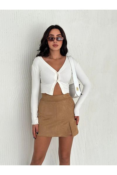 Velista Κοντή φούστα Timeless Suede Slit