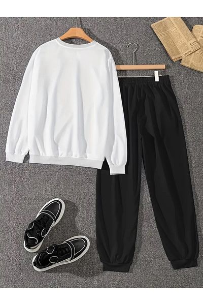 YOHO SPORT Nasa Printed Unisex Winter Tracksuit Set - Thick Cotton Sweatshirt and Sweatpants Set of 2