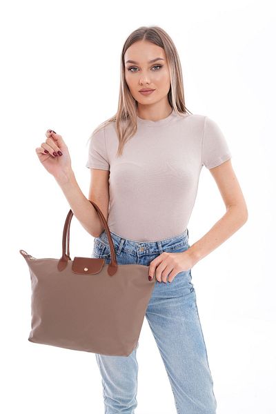 Dadacuq Geantă de umăr și braț Longch Mink cu curea lungă cu accesorii din piele
