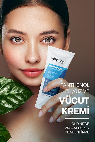 VilleD'eau 2 Pieces Panthenol Hand Face Body Moisturizing Cream 75 ml