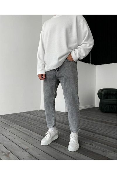 oraystore Παντελόνι Boyfriend Acid Grey