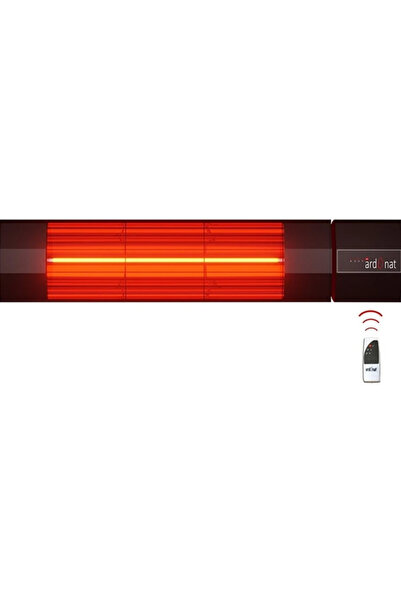 abnturk Uzaktan kumandalı 5 kademeli ısı ayarlı 2000 W gücünde halogen black ...
