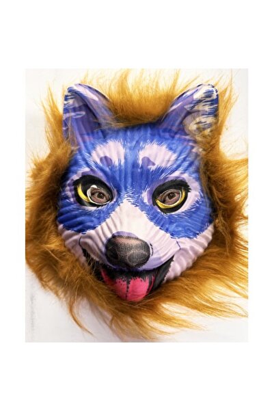 Quakkco قناع كلب لطيف ذو وجه أزرق بشعر بني رقم 30