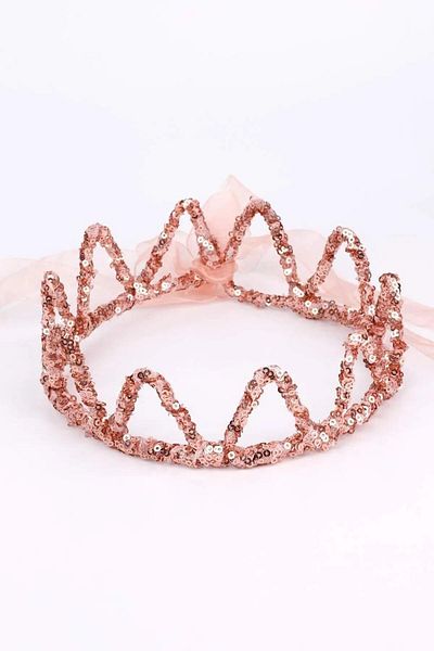Magu Rose Round Sequined Girl's Queen Crown