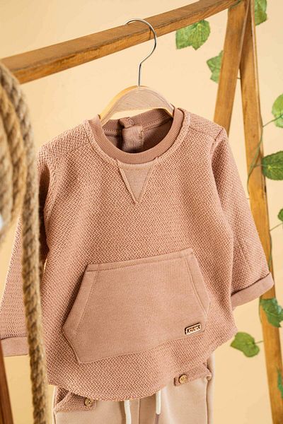 bombe Baby Kids Tile Cotton 2-Piece Set I'M the First Trend Fashion Top and Bottom Set