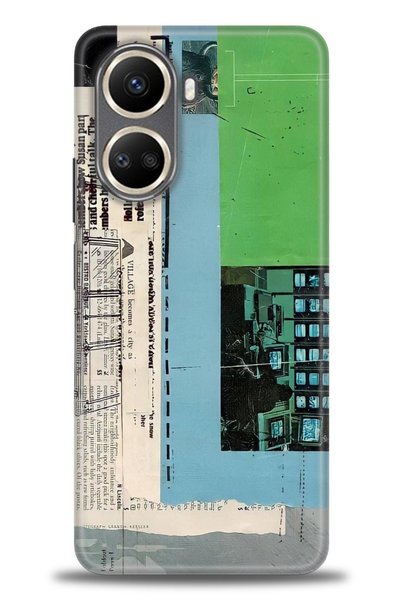 MRCİLETİSİM Realme C55 Case Hd Printed Case - Village + Full Screen Protector