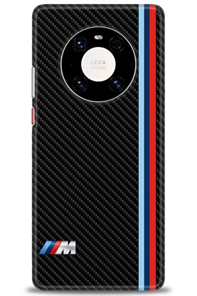 MRCİLETİSİM Huawei Mate 40 Pro Kılıf HD Baskılı Kılıf - BMW + Tam Ekran Koruyucu