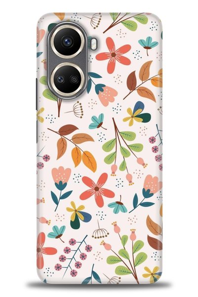 MRCİLETİSİM Realme C55 Case Hd Printed Case - Colorful Branches