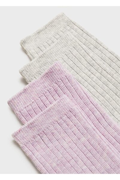 MANGO Baby 2 бр плетени чорапи с гума