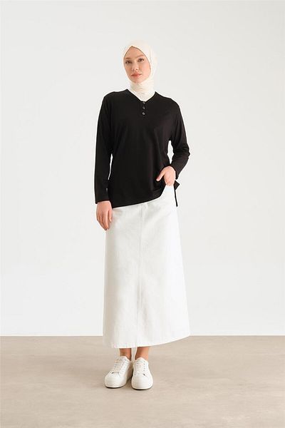 Armine Bumbac pieptănat negru - Model 24yd9043