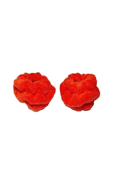Ellaline 2 Pack Towel Wristband 100% Cotton Water Absorbent Makeup Face Skin Care Armband Sportsman Spa Set Red