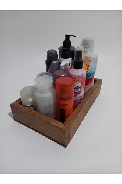 ProffArt 25X15 Darkoa Wood Makeup - Bathroom and Cabinet Organizing Box