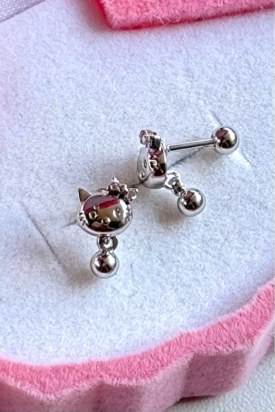 CERENY.CO Hello Kity Piercing / Tekli Çocuk Küpęsi 316l Çelik