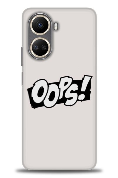 MRCİLETİSİM Realme C55 Case Hd Printed Case - Oops! + Full Screen Protector