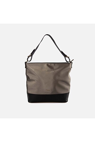 KEMAL TANCA Kadın Saten Platin Omuz Çantası