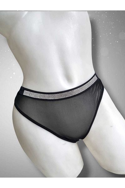 Vanilya Secret Women's Black Stone Thong