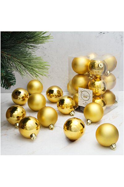 Sezy Christmas Pine Tree Decorations Luxury Balls 4cm Cici Ball Decor 12 Pieces