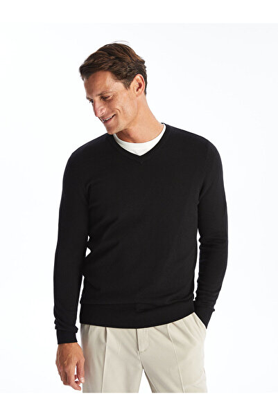 LC Waikiki Pulover tricotat pentru bărbați, cu mânecă lungă și decolteu în V,...