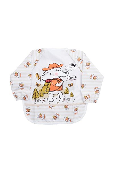 Bebelop Patterned Character Printed Sleeves Wearable Baby Food Bib